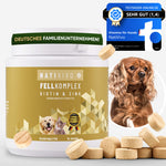 hochdosiertes Premium Biotin+Zink Hund Komplex Tablettten Pulver oder flüssig