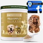 Biotin & Zink Fellkomplex für Hunde 400g von Nativivio