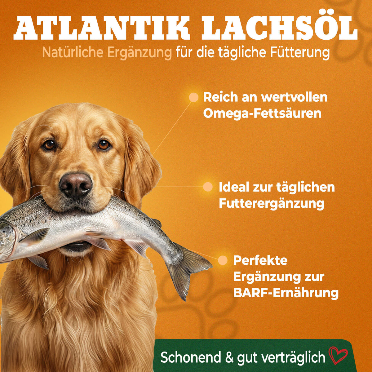 Premium Lachsöl für Hunde, Katzen & Pferde