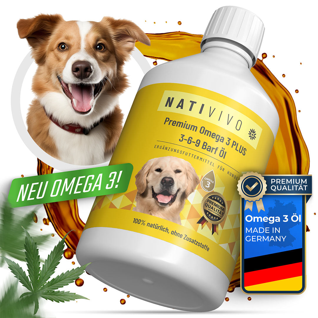 Premium Omega 3 Plus 3-6-9 Hunde Barföl